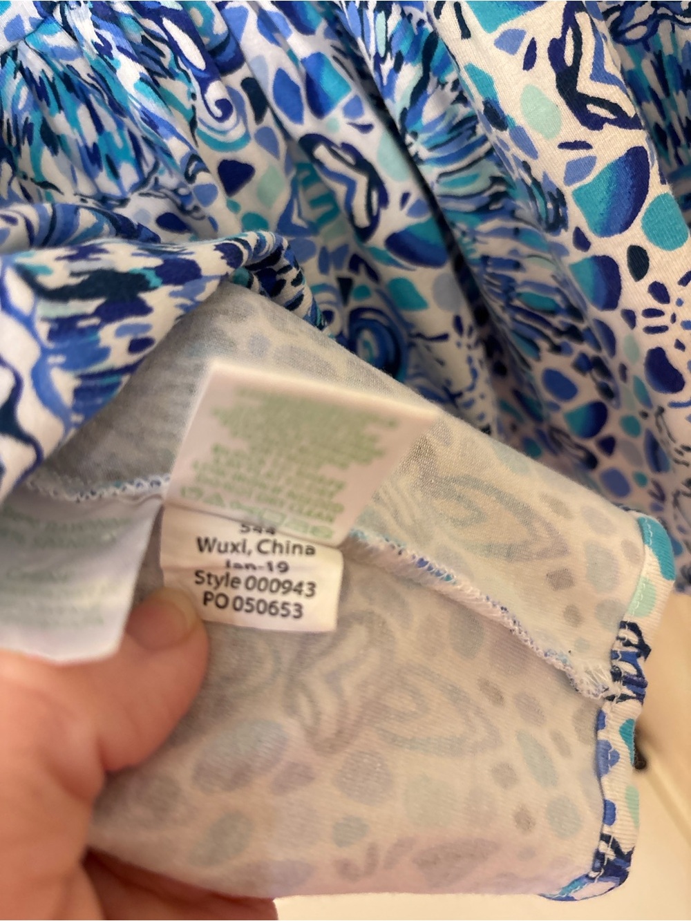 Lilly Pulitzer Jacey Skirt XXS Call My Shell Phone Blue White Tiered Ruffle - Picture 4 of 5